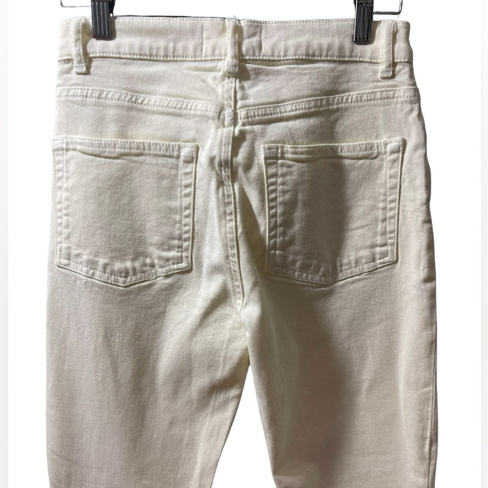 Reformation Mid Rise Skinny Jeans Ivory Size 26 - Picture 5 of 10